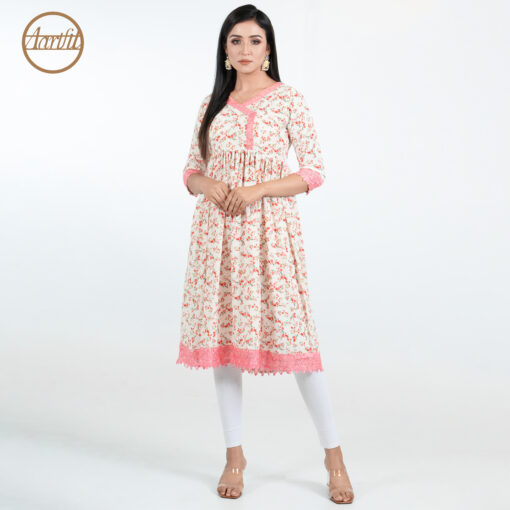 Regular Fit Multicolor Kurti 1pc (MK03)