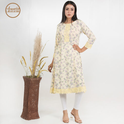 Regular Fit Multicolor 1pc Kurti (MK14)