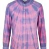 ladies tie die blue and pink combned shirt