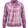 ladies pink  combined with purple tie die shirt