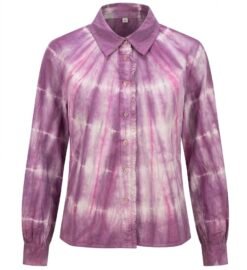 ladies pink  combined with purple tie die shirt